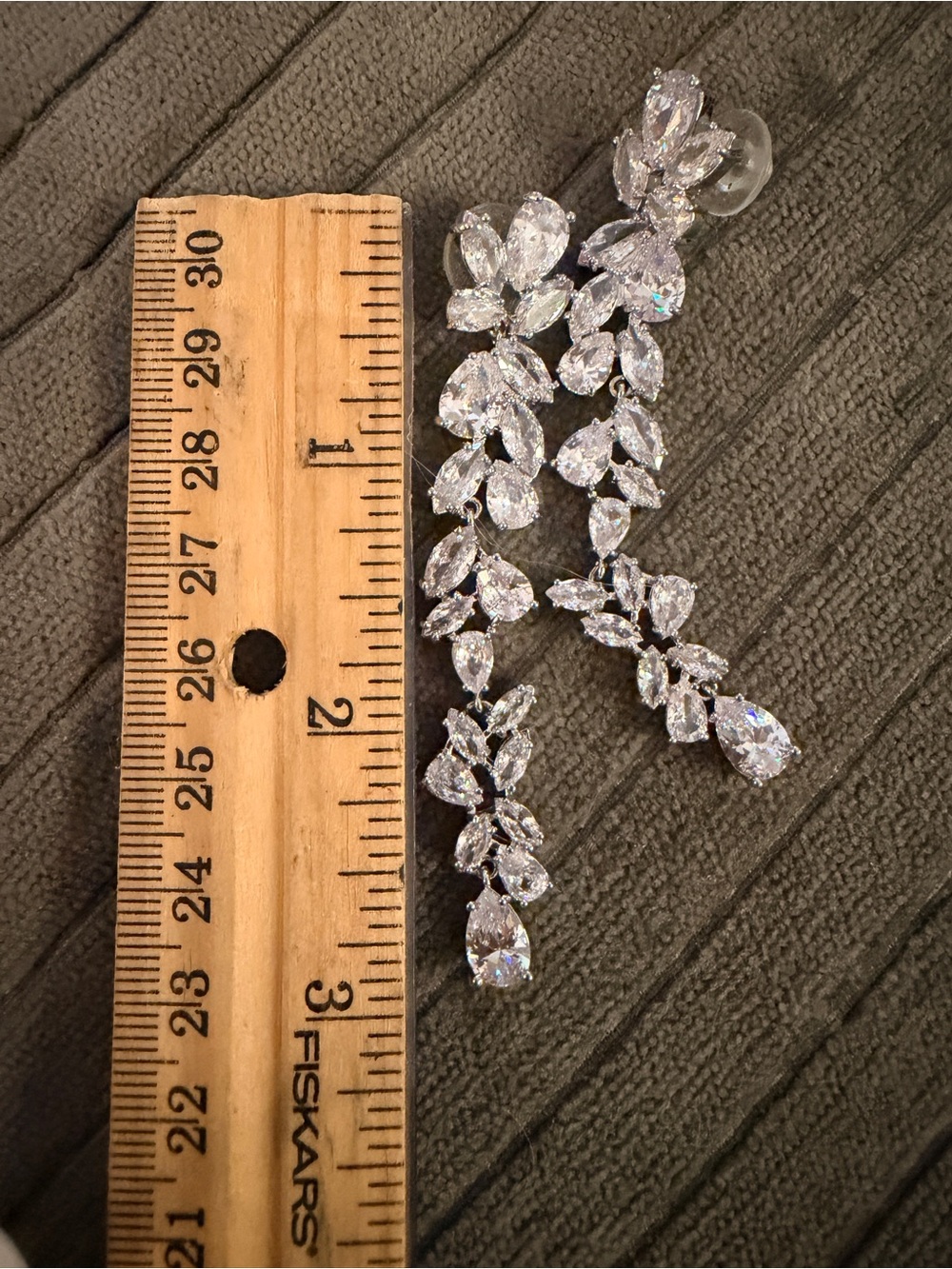 Sparkling Teardrop Crystal Dangle Earrings - Perfect with jeans or black tie